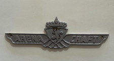 1950's CHROME Metal ARENA CRAFT Boat Plaque Emblem picture