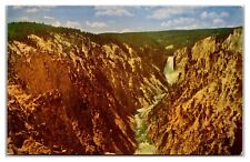 Grand Canyon Of The Yellowstone And Lower Falls Postcard picture