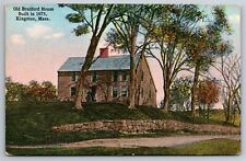 Old Bradford House Built In 1675 Kingston Mass C1910's Postcard S4 picture