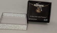 Hershey's Kisses Exclusive Candy Shaped Necklace & Pendant Jewelry New 18kt gold picture