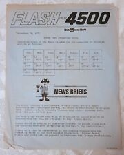 RARE NOV 1971 WALT DISNEY WORLD FLASH 4500 CAST ANNOUNCEMENT PARK HOURS & NEWS picture