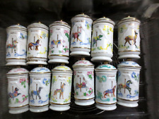 Vintage Lenox Spice Carousel lot of 11 Spice Jars 1993 Porcelain Carousel Horses picture