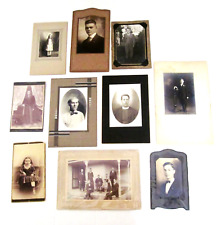 Lot of 10 Antique Studio Photos/ Cabinet Cards,  Some Identified, Men, Children picture