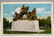 George Rogers Clark Monument, Charlottesville, VA Virginia Vintage Postcard picture