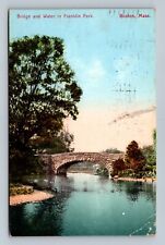 BOSTON MASSACHUSETS MA FRANKLIN PARK BRIDGE & WATER Postcard picture