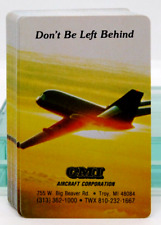 Playing Cards CMI Aircraft Corporation Don t Be Left Behind Troy Michigan picture