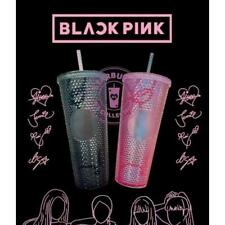 NEW Starbucks  X Blackpink Group Cooperation Pink&Black Durian CUP  Tumbler 24oz picture