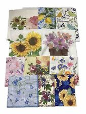 Mixed lot of 56 DECOUPAGE LUNCHEON/DINNER Napkins Flowers Birds Butterflies picture