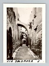 Authentic 1930s Via Dolorosa Jerusalem Photograph 2 5/8x3 5/8 inches picture