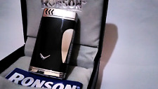 Ronson Premier Super Comet Black Gloss Lighter New In Box picture