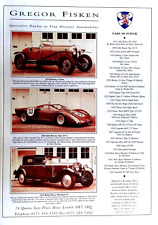 Print Ad Gregor Fisken Specialist Dealer Fine Historic Automobiles London 1996 picture