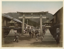 Japan, Ikuta Temple Kobe Vintage Albumen Print, Some Damage Album Print picture