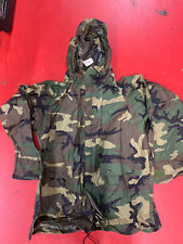 Woodland Camo US Army Issued Improved Rain Suit Parka Medium picture