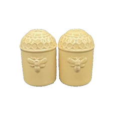 Boston International Yellow Bumble Bee & Honeycomb Top Salt & Pepper Shakers picture
