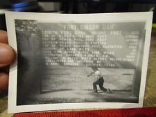 Rare Old Picture Photo Cherokee County Oklahoma Fort Ft Gibson Dam Sign Stats picture