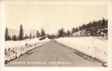 RPPC Weaverville California on Road from Redding in Winter 1930s Photo Postcard picture