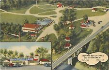 Postcard 1940s St Louis Missouri Sylvan Beach Park restaurant occupation 24-6095 picture