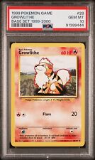 1999-2000 Pokemon Card (UK 4th print) - Growlithe - 28/102 - Base Set - PSA 10 picture