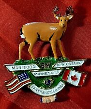 Lions Club Pin San Francisco 1984 Manitoba Ontario Minnesota Vintage Deer picture