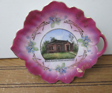 Antique Souvenir China Plate Lancaster NH Weeks Memorial Library JM Kimball picture