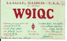 QSL  1947 La Salle Illinois    radio card picture