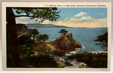 Midway Point, 17 Mile Drive, Monterey Peninsula California CA Vintage Postcard picture
