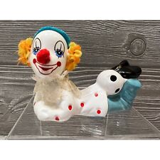 Vintage Reclining Clown Figurine Small Kitschy MCM Circus Figure picture