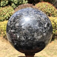 10.16LB Natural Blue amphibole Sphere Polished Quartz Crystal Ball Healing picture