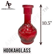 INHALE® 10.5 ”H Red heavy Glass Hookah Vase Water Container picture