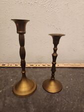 Pair Antique hand made brass candlestick 6