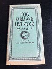 Continental 1938 Farm and Livestock Record Book Radcliffe Iowa - Information picture