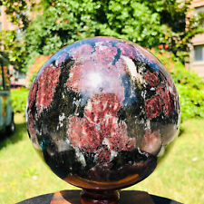 13.86LB Natural Firework red garnet quartz polished sphere crystal ball healing picture