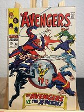 Avengers #53 X-MEN, JOHN BUSCEMA SIlver Age Marvel 1968 FN/VF picture