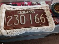 1959 Massachusetts License Plate picture