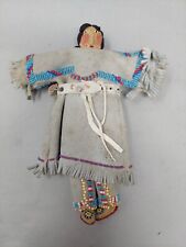 Native American Indian Beaded Rawhide  DOLL North Plains 8