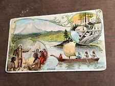 Antique Victorian Trade Card Arbucklet Coffee - Exploring Oregon T1 picture