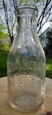 Rare Vintage Milk Bottle C Van Herwarde Dairy Farm Passaic NJ 90 2nd St TREQ 1QT picture