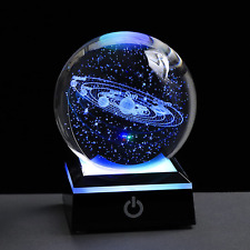 3D Solar System Crystal Ball 80Mm 3.15
