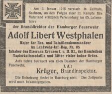 German WW 1 -- Soldier Death Notice * ORIGINAL **  Infantry Regt 1916 picture