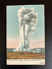 Postcard Old Faith Geyser Yellowstone National Park Vintage R222 picture