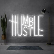 HUSTLE Neon Sign, Words Neon Signs for Wall Decor, USB Powered Led Neon Light... picture