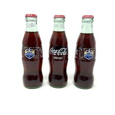Coca-Cola LA Dodgers World Champions Set of 3 8oz Soda Bottles picture