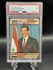 Saddam Hussein 1991 Pro Set Desert Storm RC Rookie Card #69 PSA 7 Near Mint NM picture