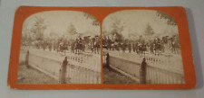 Marlow Town Fair Marshals and Band New Hampshire JA French Stereoview Photo picture