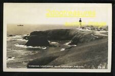 Rppc Yaquina Lighthouse Near Newport Or Oregon Old Cars Steamer Ship More Real P picture