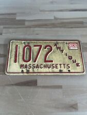 Vintage Antique Massachusetts License Plate 1072 picture