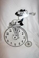 Really Cool 1970s Plastic High Wheel Bicycle Battery Operated Clock picture