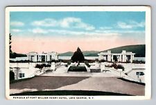 Lake George NY-New York, Pergola, Fort William Henry Hotel Vintage Postcard picture