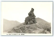1957 Cairn On Summit Of Mt. Madison Gorham New Hampshire NH RPPC Photo Postcard picture