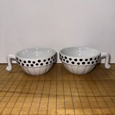 SHINZI KATOH “Tea For Two” White Teacups With Tails  (2 Cups Only, No Pot) Japan picture